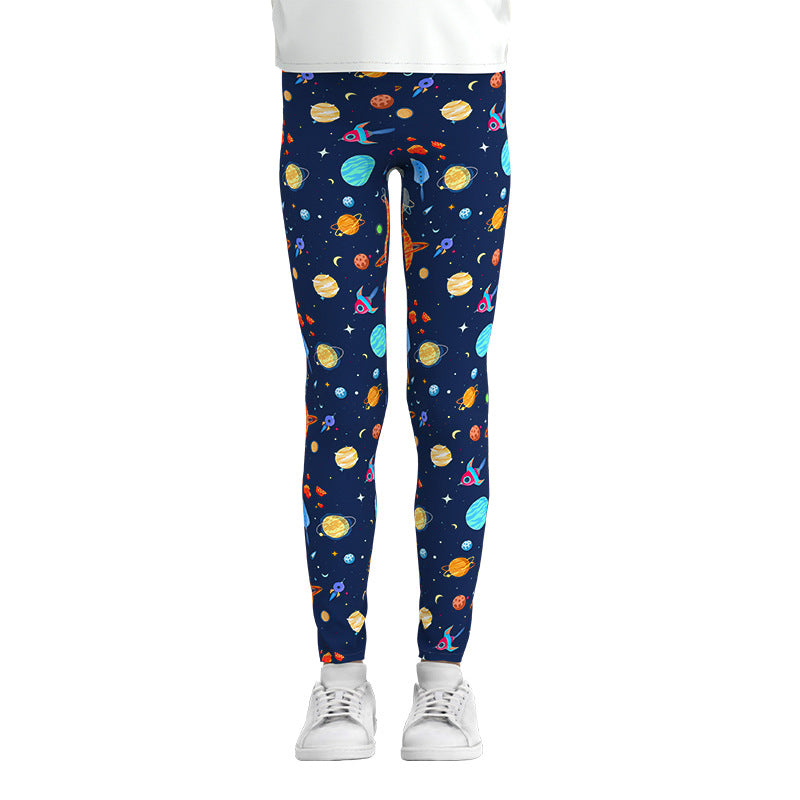 Whimsy Wonderland: Digital Print Girls Leggings from Eternal Gleams