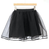 Fashion Women's High Waist Stitching Black Mesh Skirt from Eternal Gleams