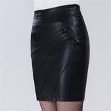 Fashion Sexy Slim High Waist PU Leather Skirt from Eternal Gleams