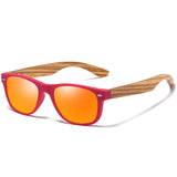 Childrens Natural Wood Frame Colorful Polarized Sunglasses from Eternal Gleams