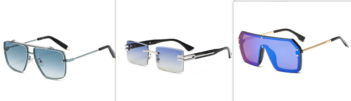 Oversized Square Sunglasses - Mirrored UV400 - Bold Style from Eternal Gleams