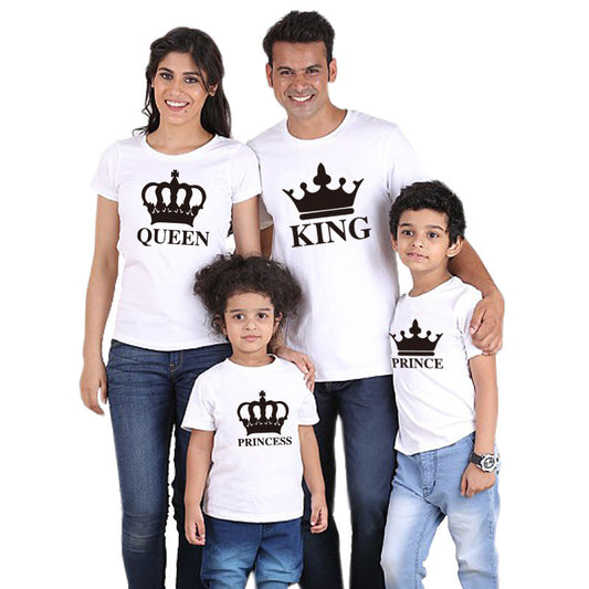 Crown King Family Summer T-Shirt - Short-Sleeved Family Wear in Black