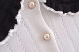 Chic Doll Collar Knitted Cardigan