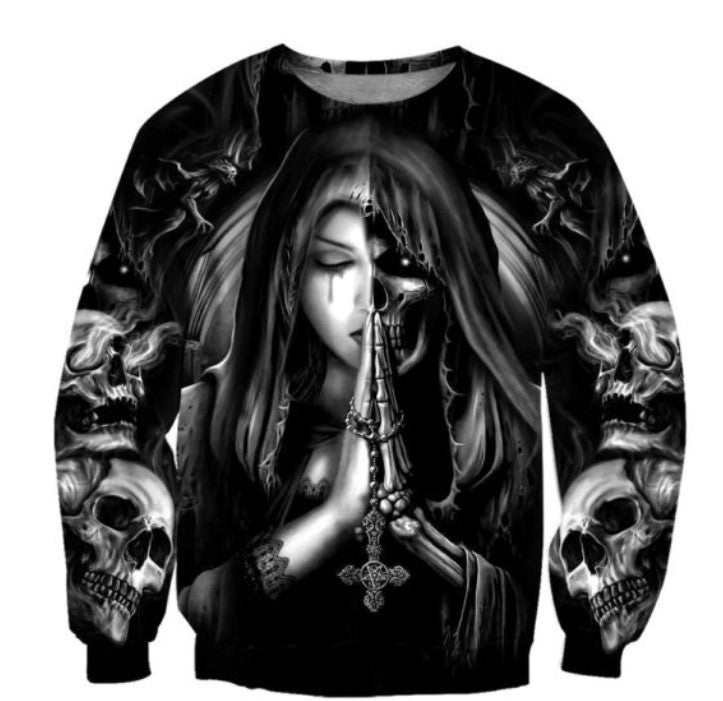 Halloween Skull Anime 3D Sweatshirt from Eternal Gleams