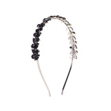 French Retro High-grade Hair Accessories Metal Texture Headband Rhinestone from Eternal Gleams