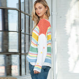 Dopamine Rainbow Sweater: Vibrant European Style from Eternal Gleams