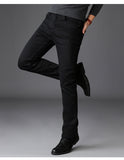 Classic Black Slim-Straight Men's Jeans from Eternal Gleams