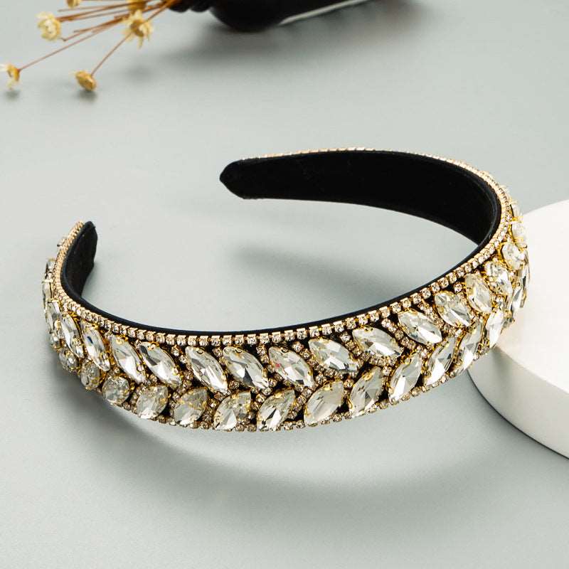 Female Fashion Claw Chain Inlaid Glass Diamond Full Diamond Headband Jewelry