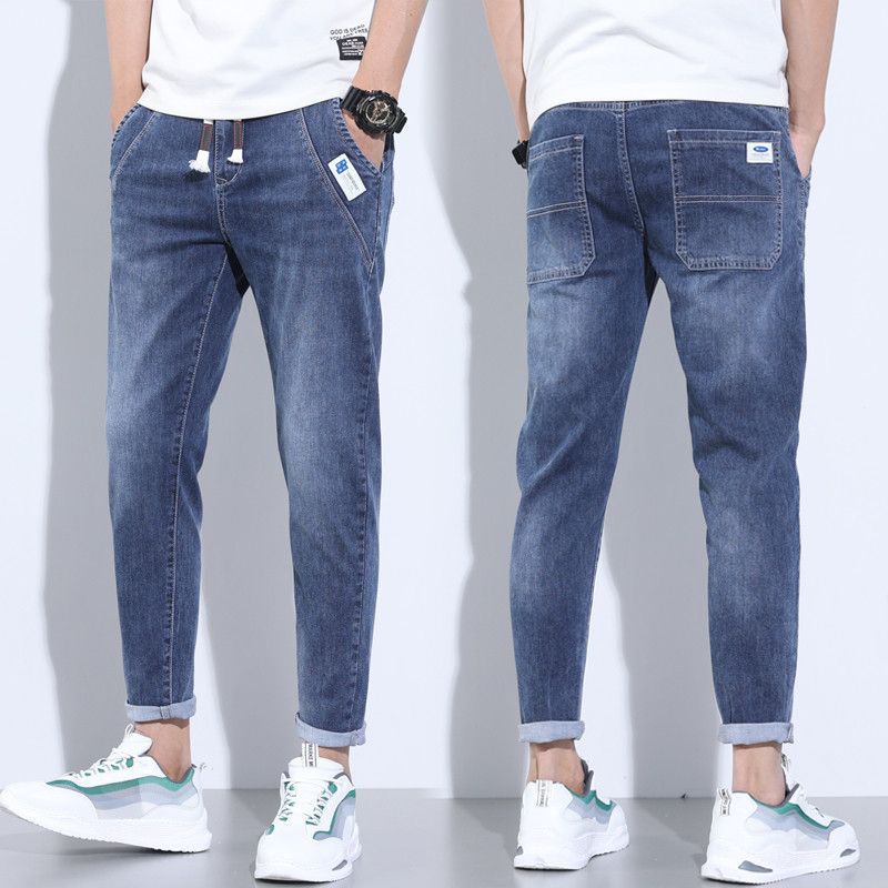 Denim Stretch Casual Men's Trousers Thin from Eternal Gleams