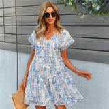 Chic Ruffle Summer Chiffon Dress