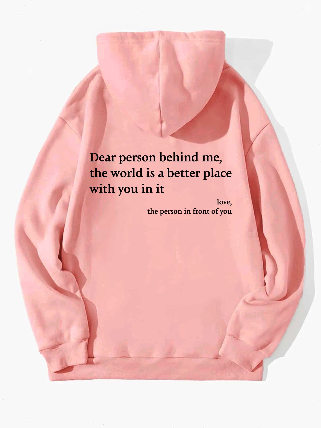 Kindness in Comfort: Plush Letter Printed Hoodie from Eternal Gleams