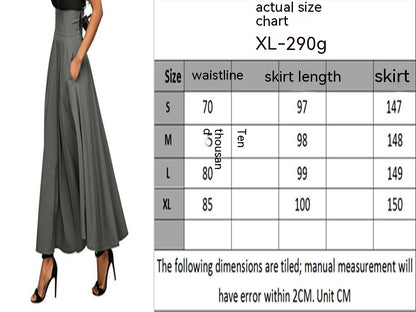Multi-Color Big Hem Skirt Versatile