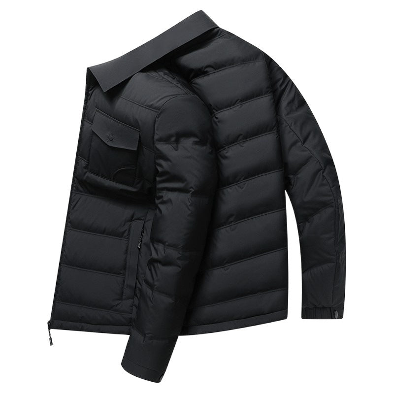 Executive Elegance: Men's Vinylon Business Down Jacket from Eternal Gleams