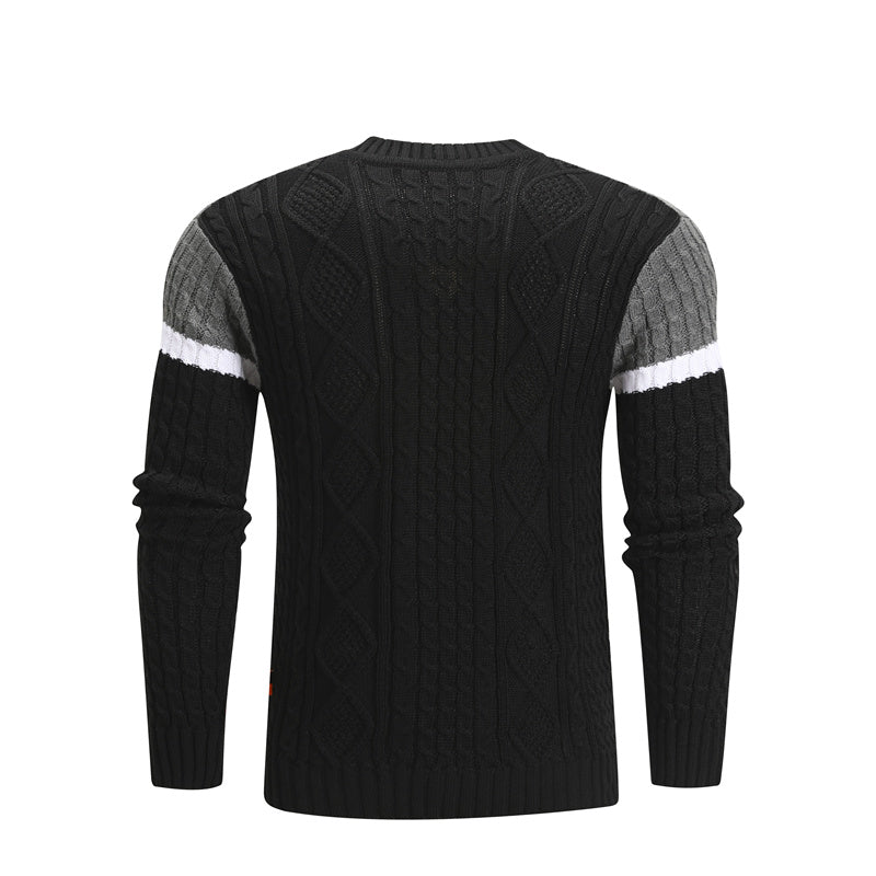 Men Casual Knitted Soft Cotton Sweaters Pullover Men Winter New Fashion Striped O-Neck Sweater from Eternal Gleams