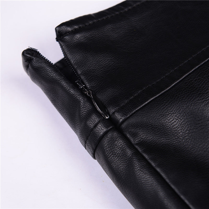 Fashion Sexy Slim High Waist PU Leather Skirt from Eternal Gleams