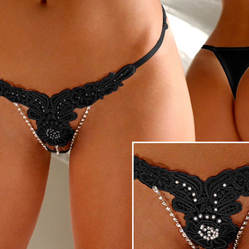 European and American Diamond Thong - Elegant and Sexy Lingerie