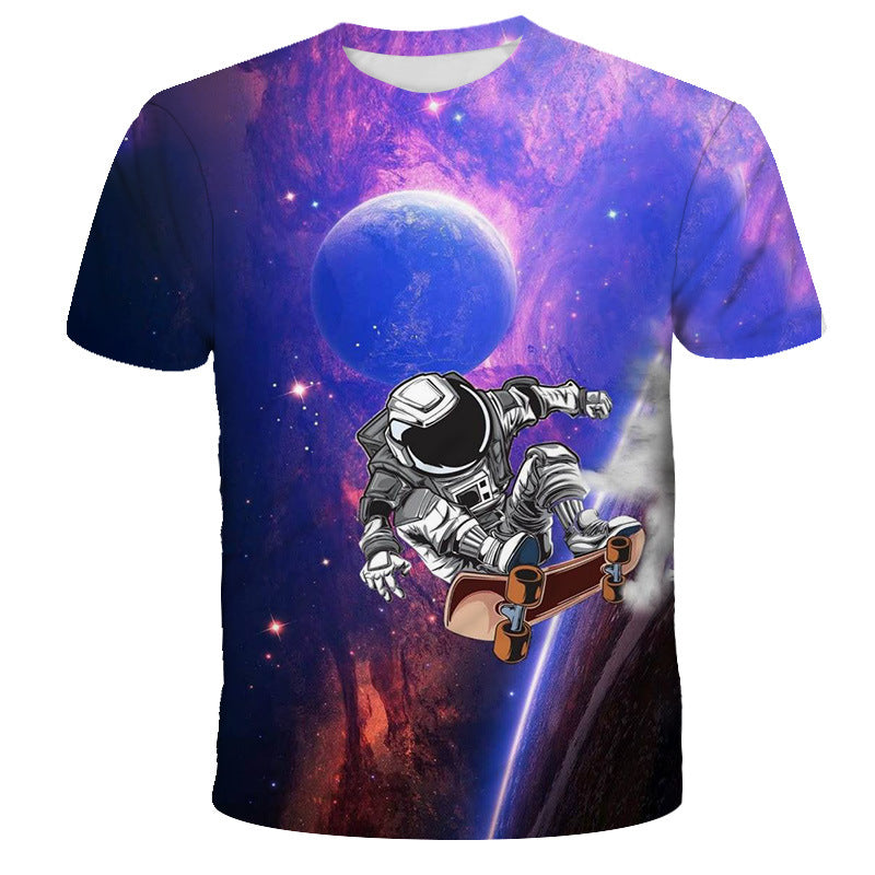 Digital print astronaut t-shirt for kids in various sizes