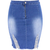 Ripped Bag Hip Skirt Women Denim from Eternal Gleams