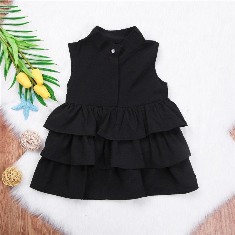 Fashion Simple Solid Color Sleeveless Small And Medium Girl Dress from Eternal Gleams