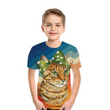 Casual 3D Printed Kids Short Sleeves from Eternal Gleams