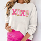 Urban Chic Letter Print Crew Neck Sweater from Eternal Gleams