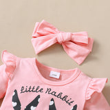 Rabbit Prints & Polka Dots: Girls' 3-Piece Spring Set from Eternal Gleams