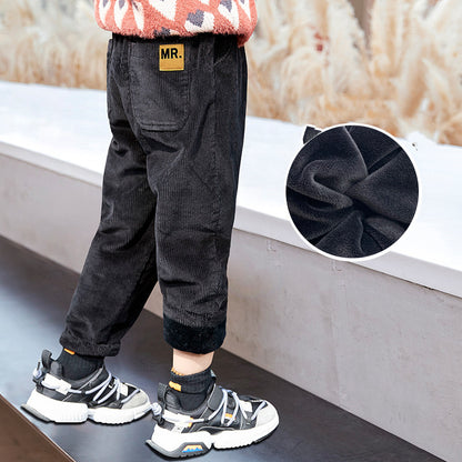 Fashion New Winter Big Children's Corduroy Trousers