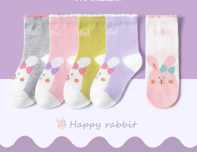 Cute Cartoon Baby Cotton Boys And Girls Princess Wind Tube Socks from Eternal Gleams