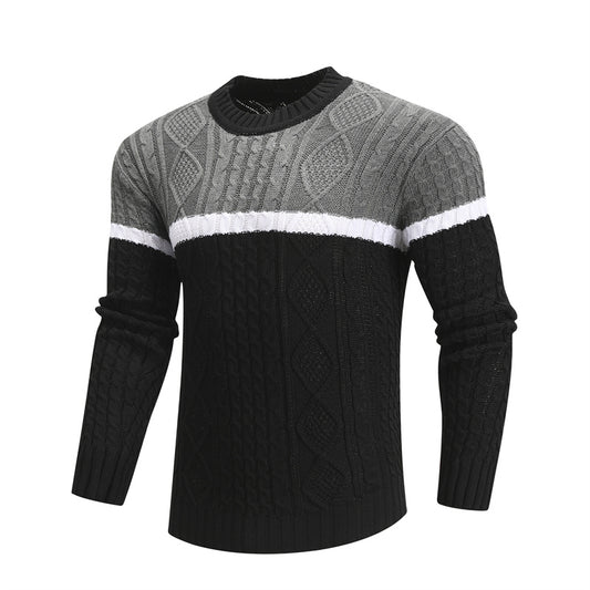 Men Casual Knitted Soft Cotton Sweaters Pullover Men Winter New Fashion Striped O-Neck Sweater from Eternal Gleams