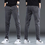 Denim Stretch Casual Men's Trousers Thin from Eternal Gleams