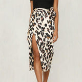 Wild Safari Chic: Split Bandage Streetwear Skirt from Eternal Gleams