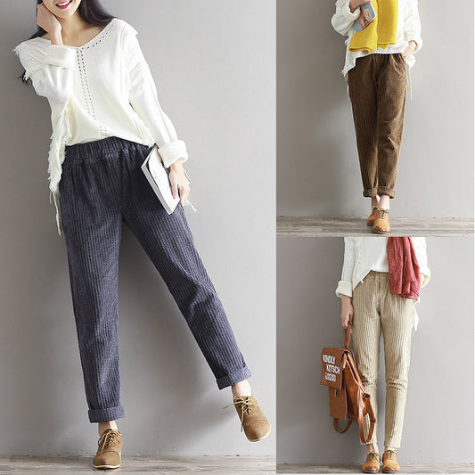 Corduroy Pants - Loose Casual Trousers from Eternal Gleams