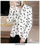 Fashion Fashion Printing Coat Single Row One Button Suit