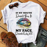 Kiss ME Colorful White With Printed Pattern Short Sleeve from Eternal Gleams