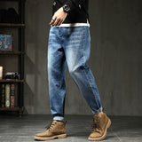 Jeans Loose Plus Fat Plus Size Harem Trousers Stretch Feet Jeans Men from Eternal Gleams