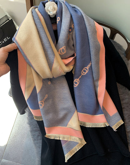 Cozy Elegance: Cashmere Double-Sided Women's Scarf