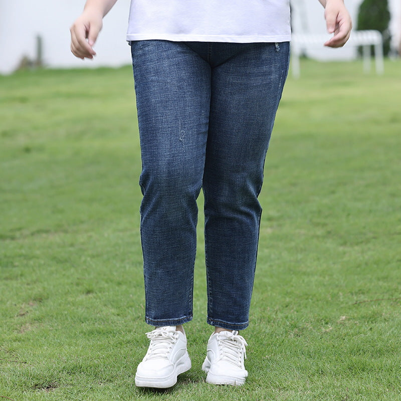 Curvy Chic: Oversized Women's Skinny Jeans