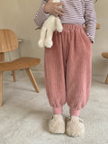 Children's Feet, Close-up Warm Corduroy And Velvet Pants Boys And Girls Leisure from Eternal Gleams