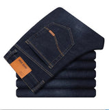 Classic Black Slim-Straight Men's Jeans from Eternal Gleams