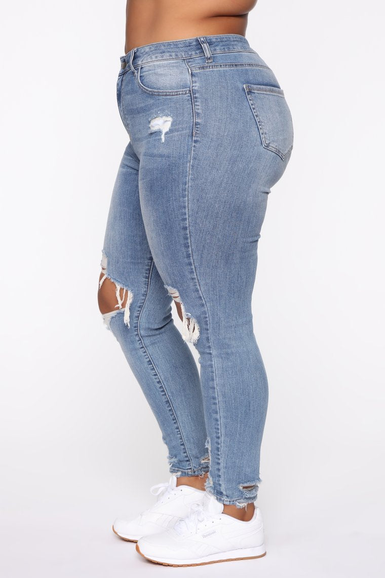 Stretch Ripped Women Plus Size Jeans Plus Size Jeans from Eternal Gleams