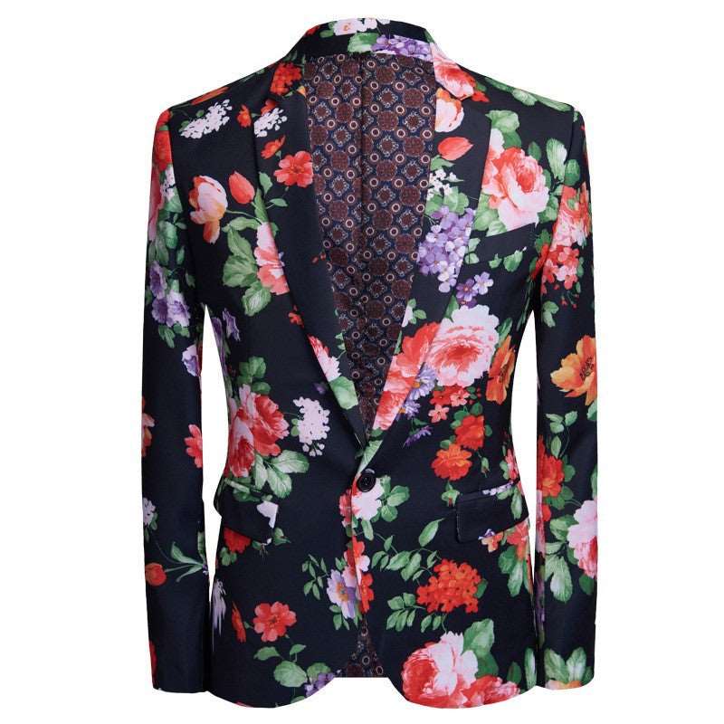 Fashion Fashion Printing Coat Single Row One Button Suit