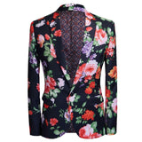 Fashion Fashion Printing Coat Single Row One Button Suit