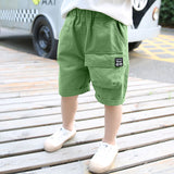 Solid Color Boy's Thin Loose Cropped Cargo Trousers from Eternal Gleams