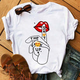 Kiss ME Colorful White With Printed Pattern Short Sleeve from Eternal Gleams