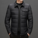 Executive Elegance: Men's Vinylon Business Down Jacket from Eternal Gleams