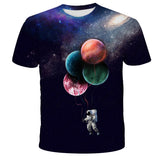 Digital print astronaut t-shirt for kids in various sizes