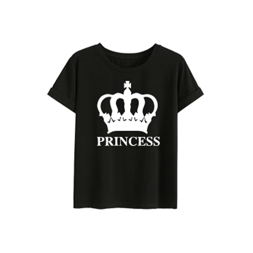 Crown King Family Summer T-Shirt - Short-Sleeved Family Wear in Black