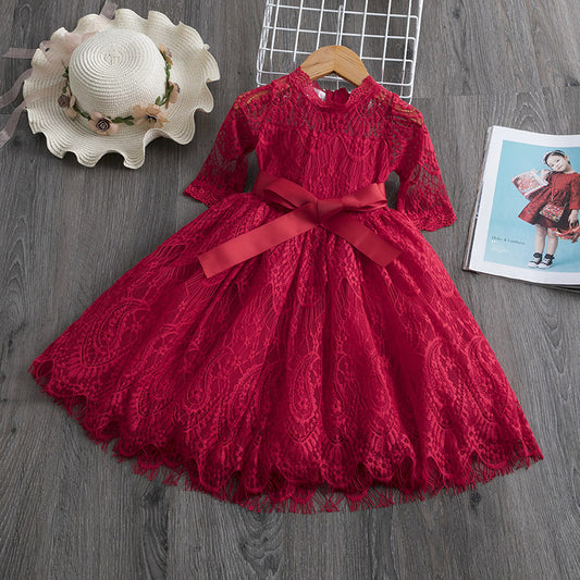 Girls Lace Dress Spring And Autumn from Eternal Gleams