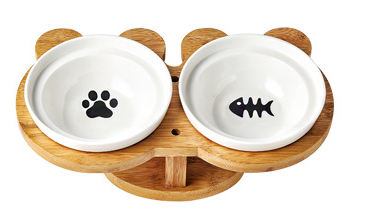 Purr-fect Harmony: Ceramic Pet Cat Bowl from Eternal Gleams