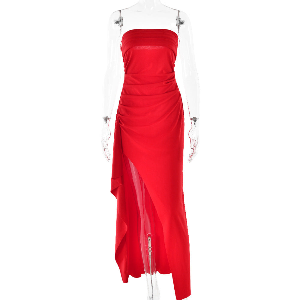 Glamour Goddess: Strapless Split Long Dress from Eternal Gleams